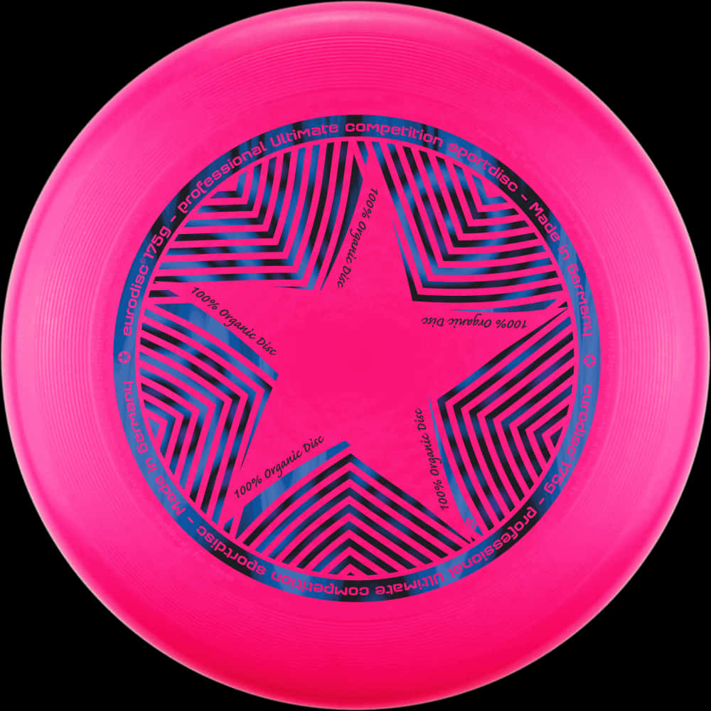 Fuchsia Pink Stjerne Disc Bedste Ultimate Frisbee Baggrund.