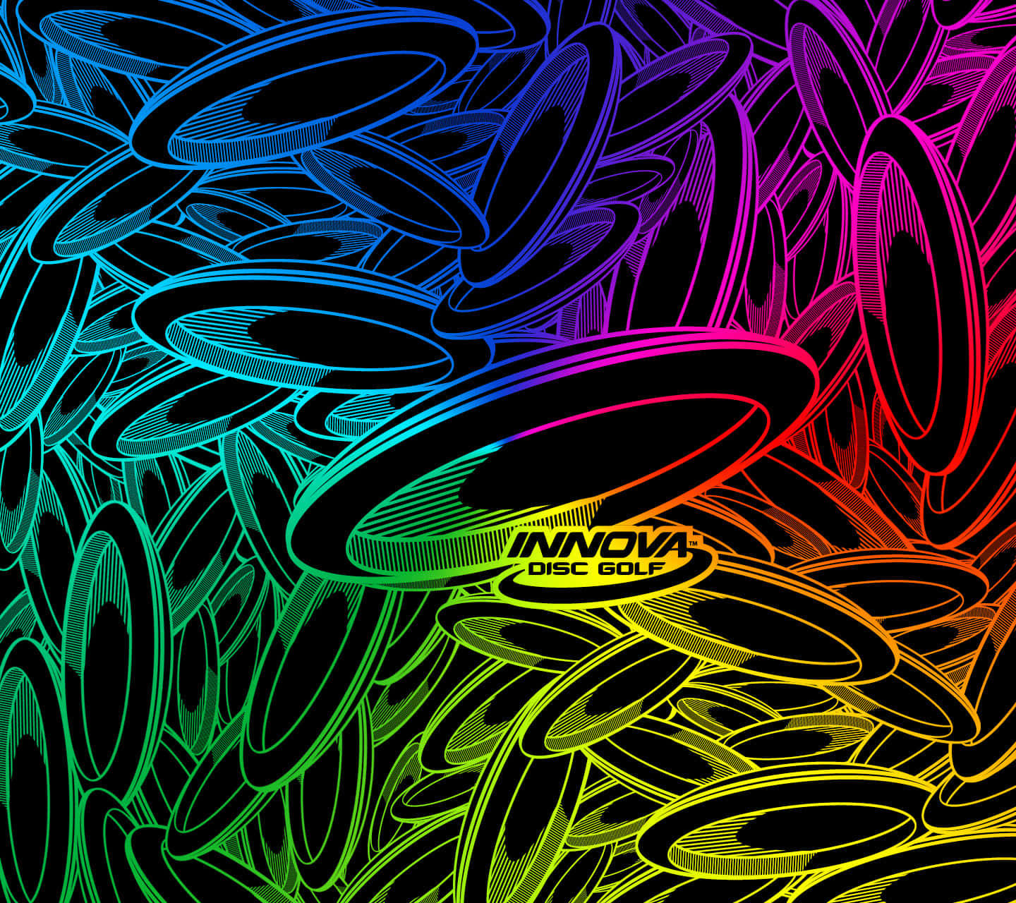 Multicolored Innova Disc Golf Best Ultimate Frisbee Background