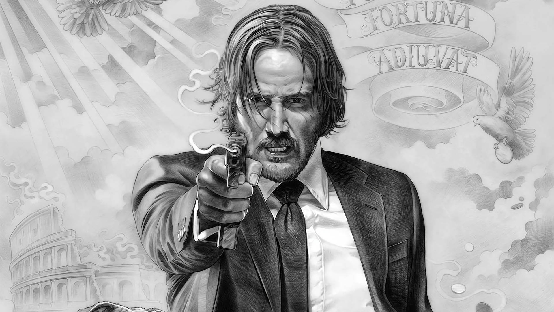 "John Wick, Legendary Bounty Hunter" Wallpaper