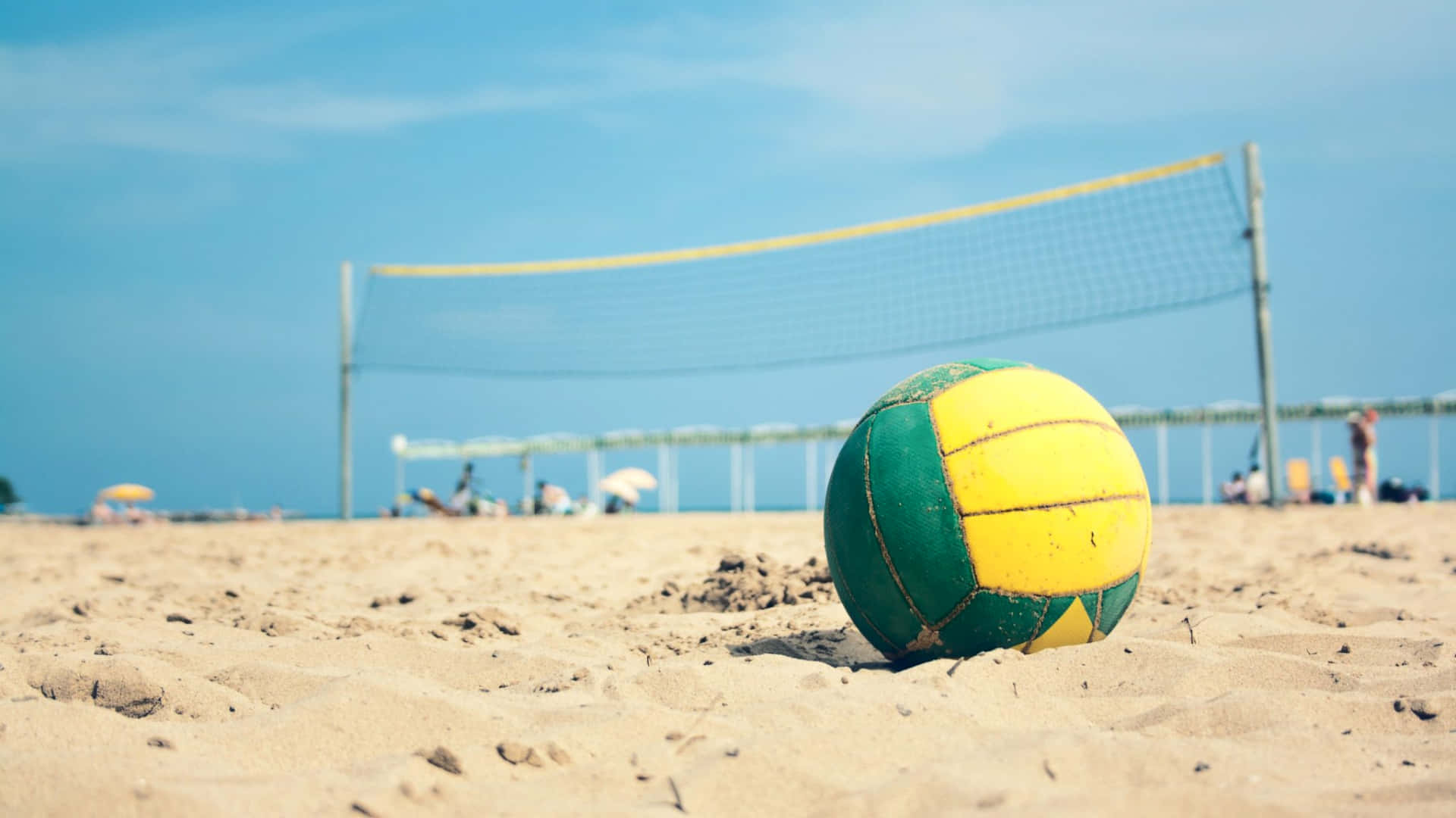 Bedste volleyball baggrund blå himmel