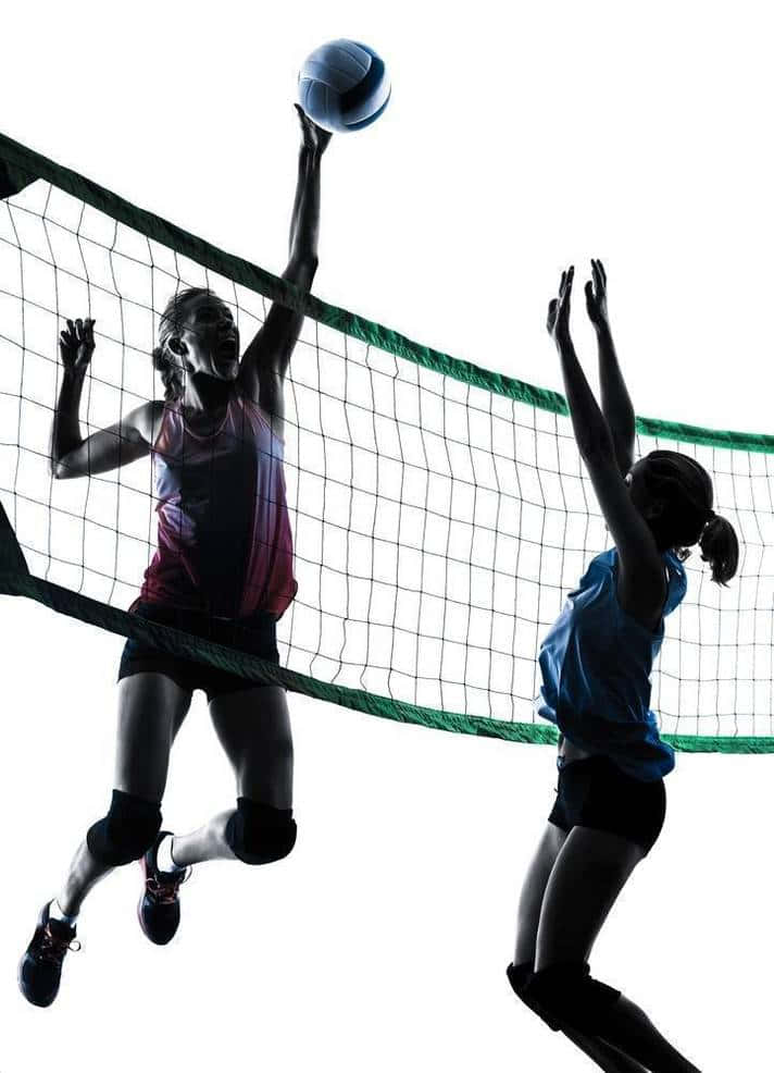 Bedste Volleyballs Baggrund Spiller mod himlen