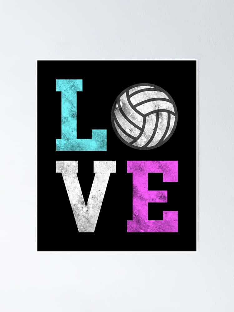 Bedste Volleybold Baggrund Kærlighed Tapet