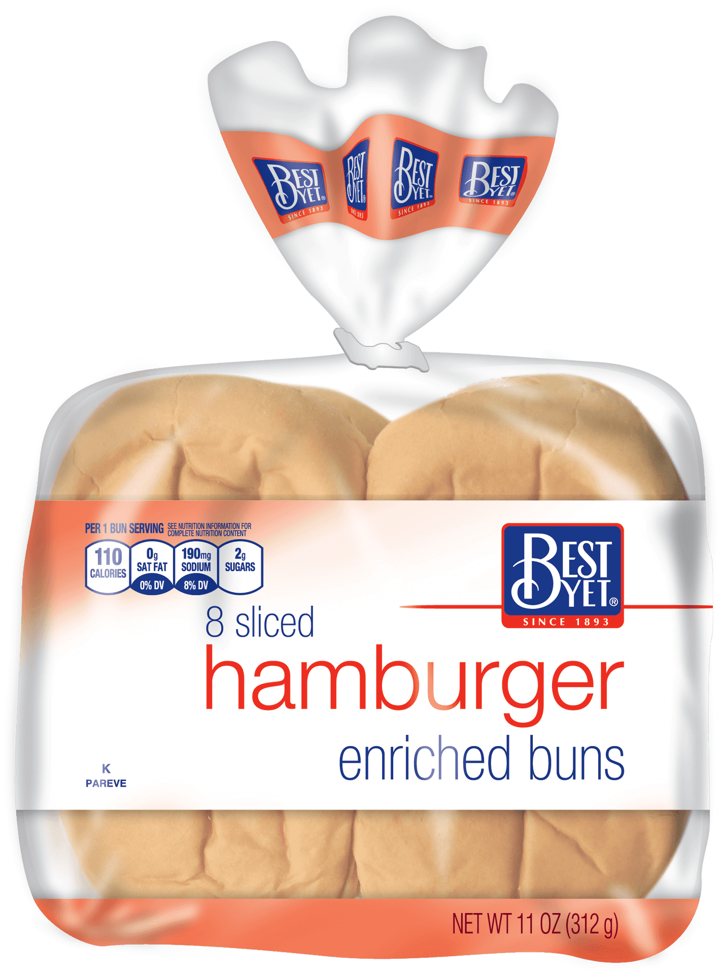 Best Yet Hamburger Enriched Buns Package PNG