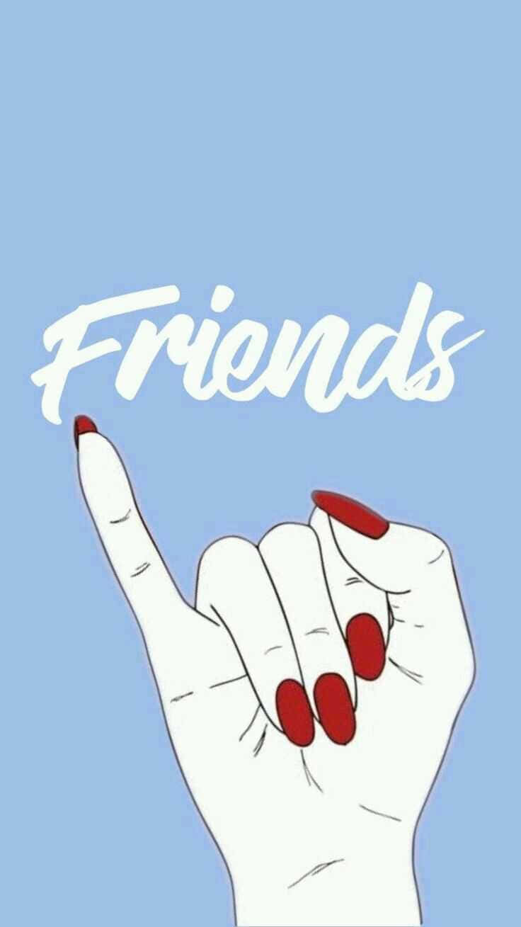 A Hand With A Finger Pointing To The Word Friends