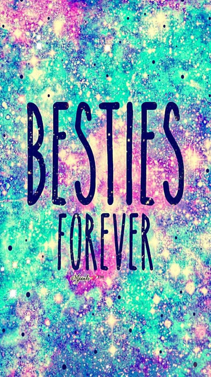 Besties Forever Girly Bff Background