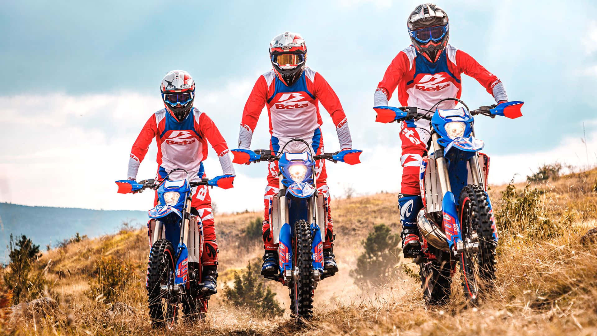 Beta Motorfiets Team Offroad Avontuur Achtergrond