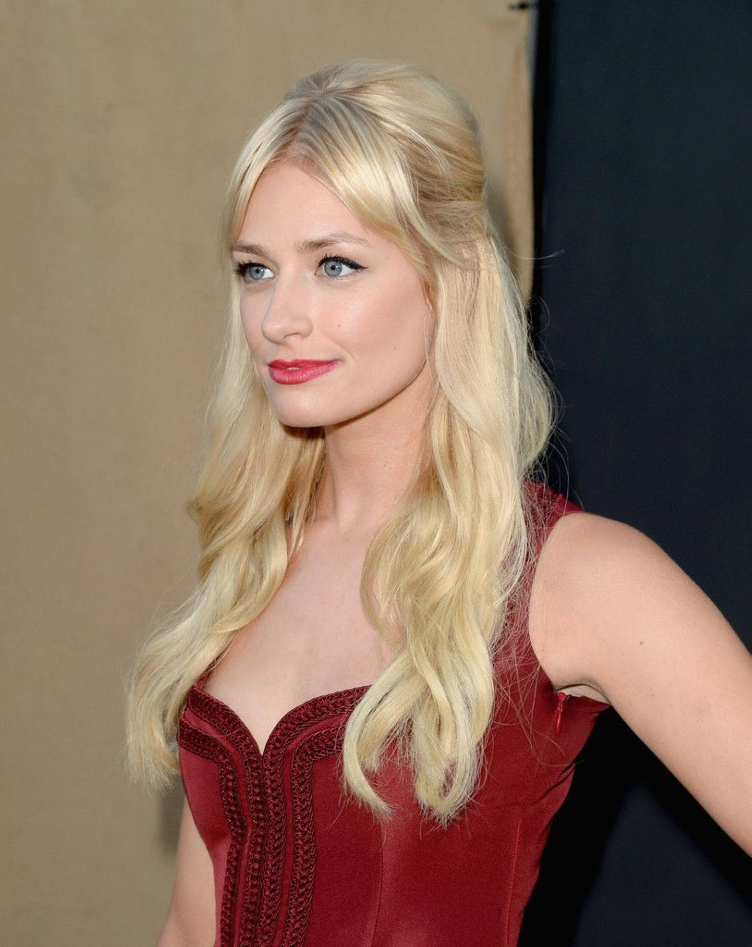 Beth Behrs Sexy In Red