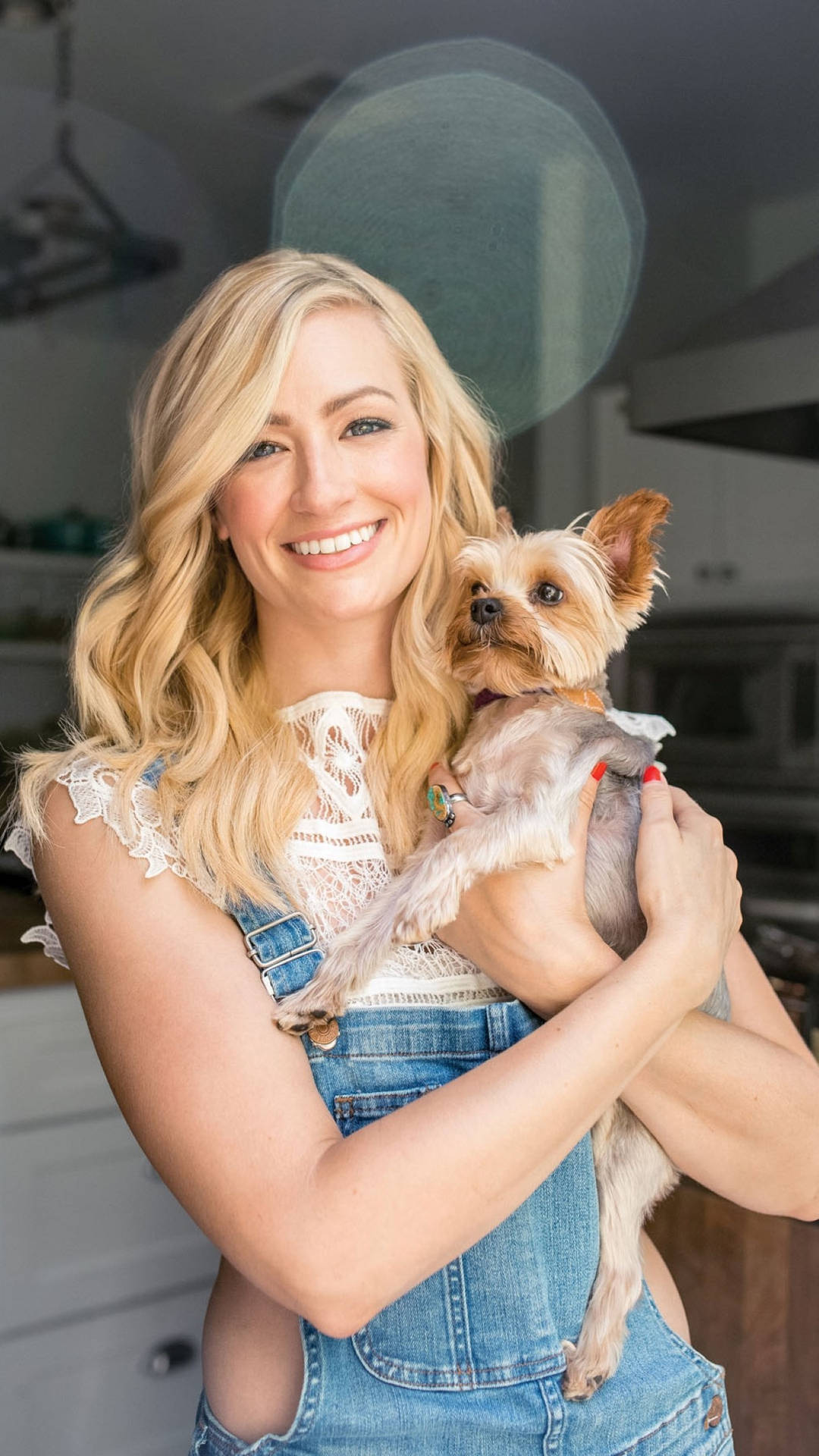 Beth Behrs With Puppy