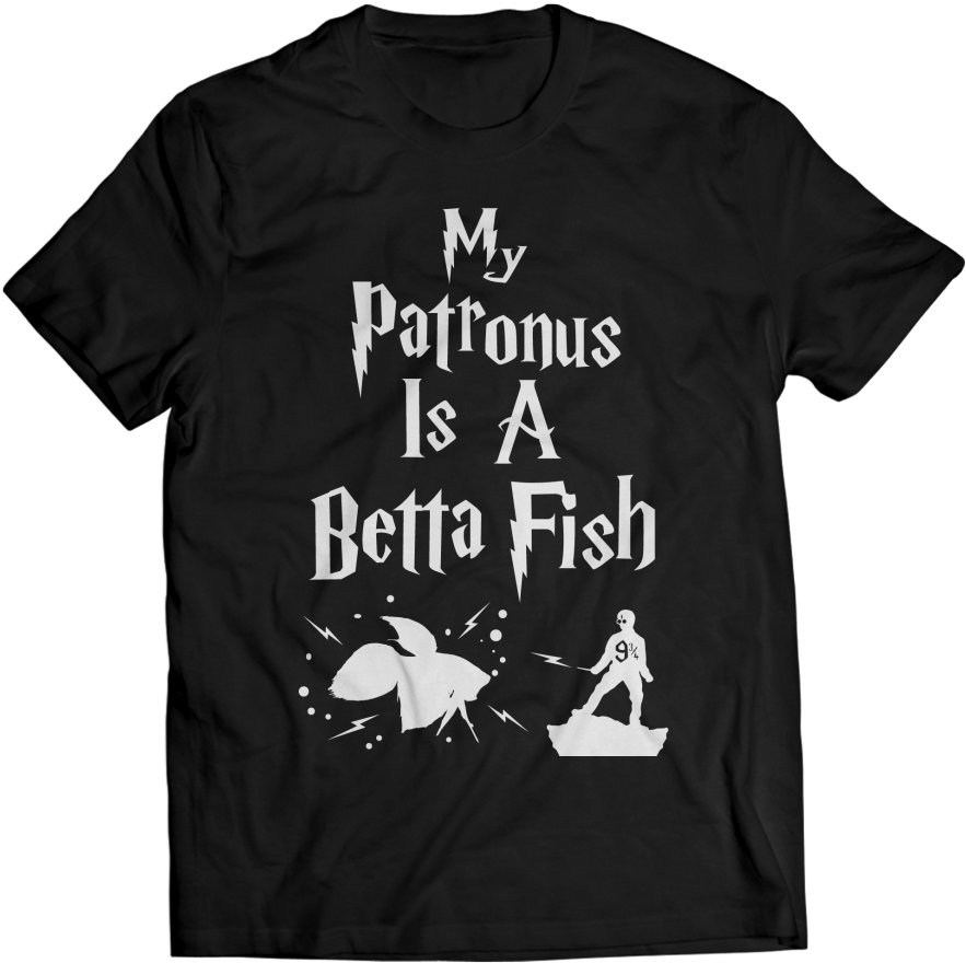 Betta Fish Patronus T Shirt Design PNG