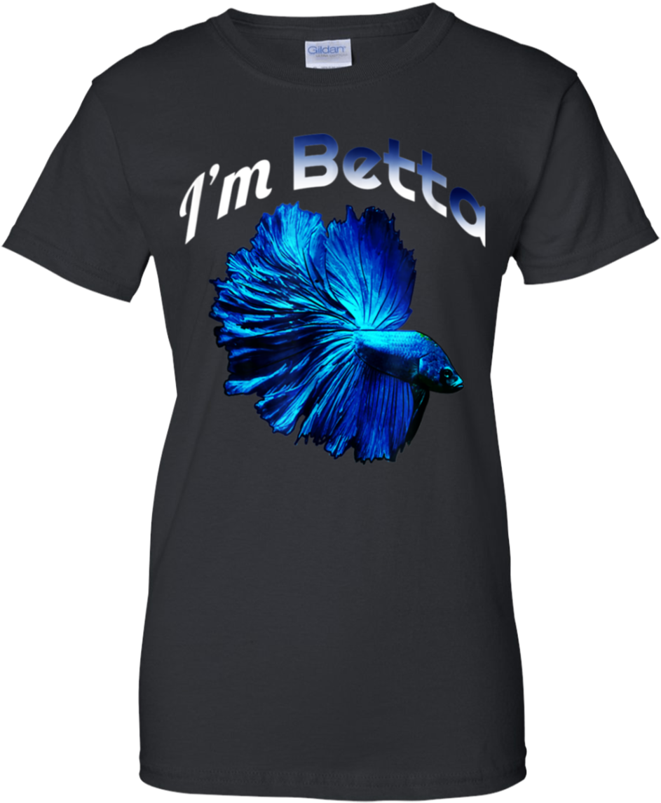 Betta Fish Pun T Shirt Design PNG