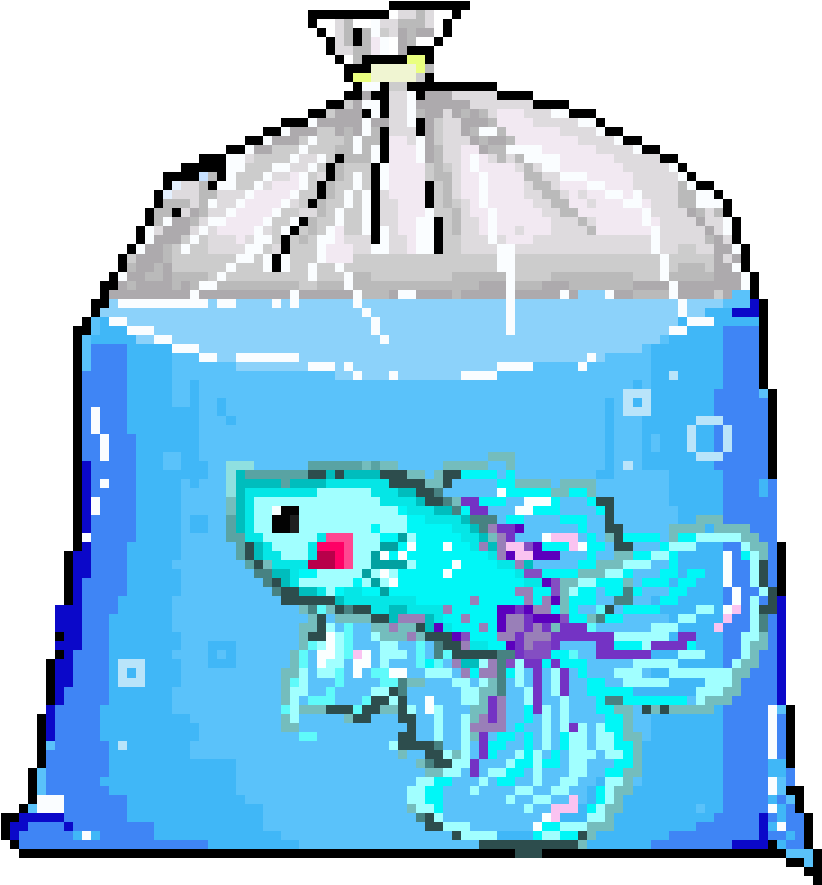 Betta Fishin Plastic Bag PNG