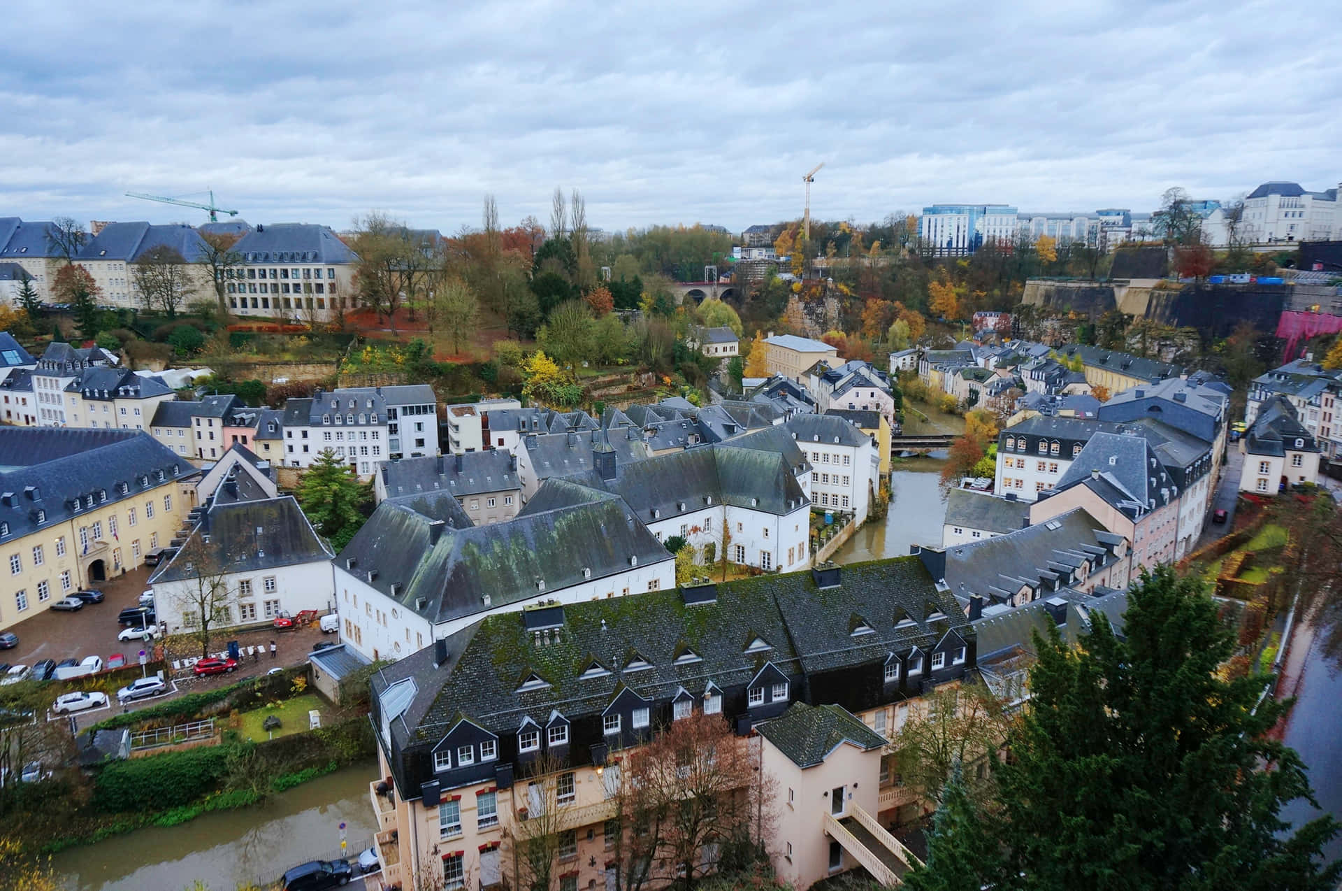 Bettembourg Luxembourg Aerial View Wallpaper