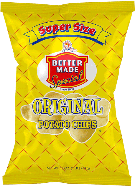 Better Made Special Original Potato Chips Super Size Pack PNG