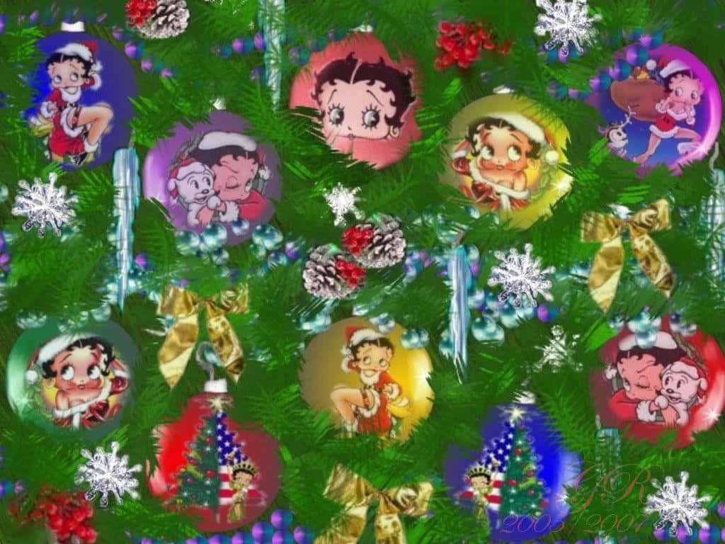 Einebesondere Weihnachtsgruß Von Betty Boop Wallpaper