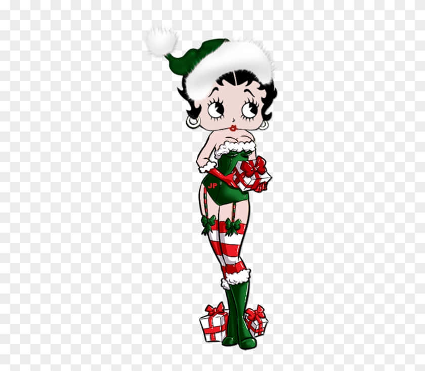 Celebrate the Holidays with Betty Boop Wallpaper