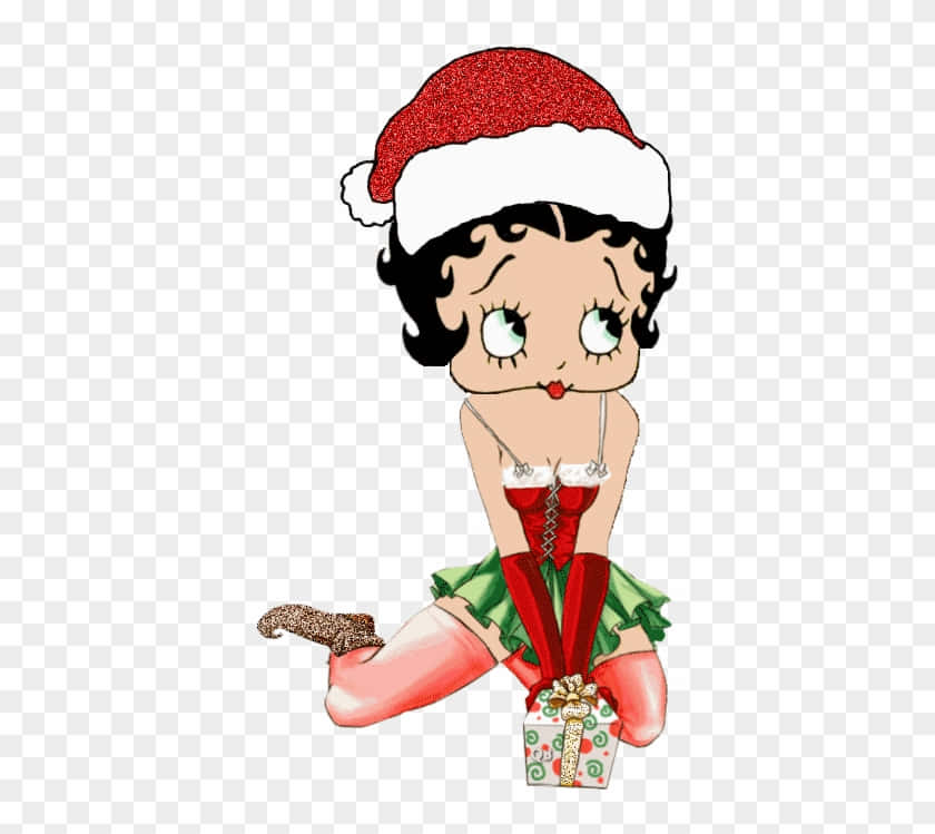 "Merry Christmas from Betty Boop!" Wallpaper