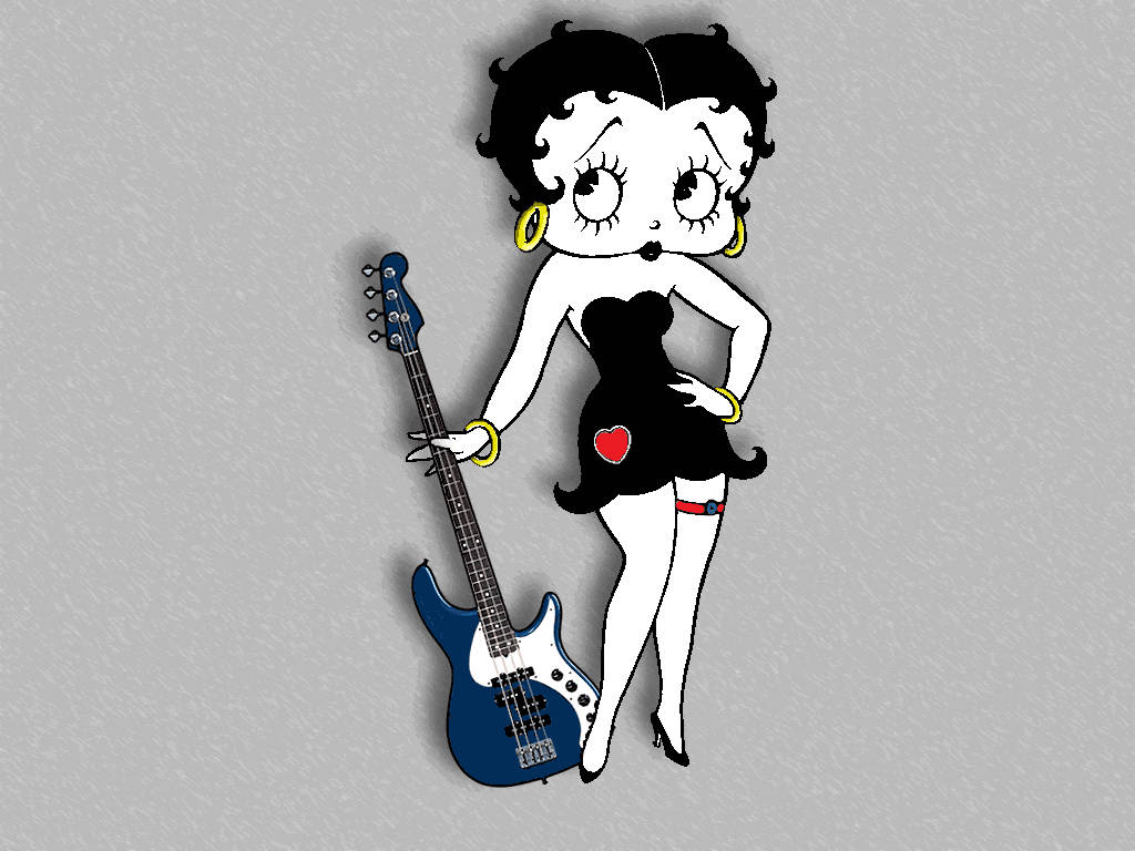Betty Boop Cute Guitarist Wallpaper