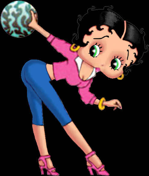 Betty Boop Disco Ball Pose PNG