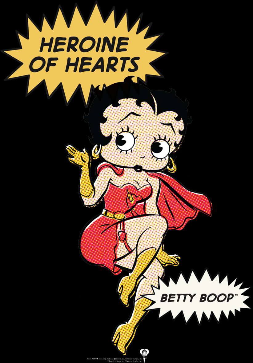 Betty Boop Heroineof Hearts Poster PNG