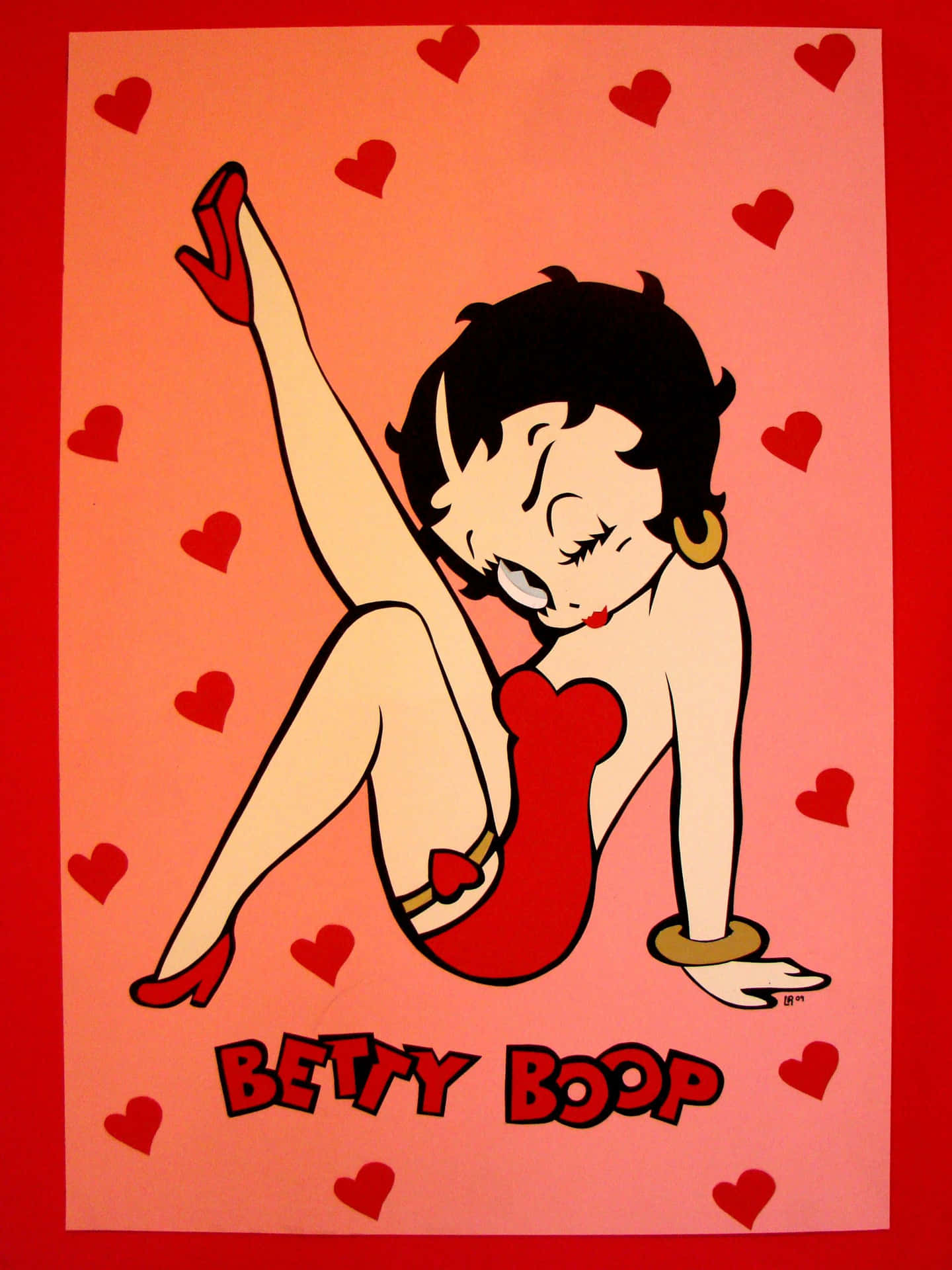 A sultry pinup of Betty Boop