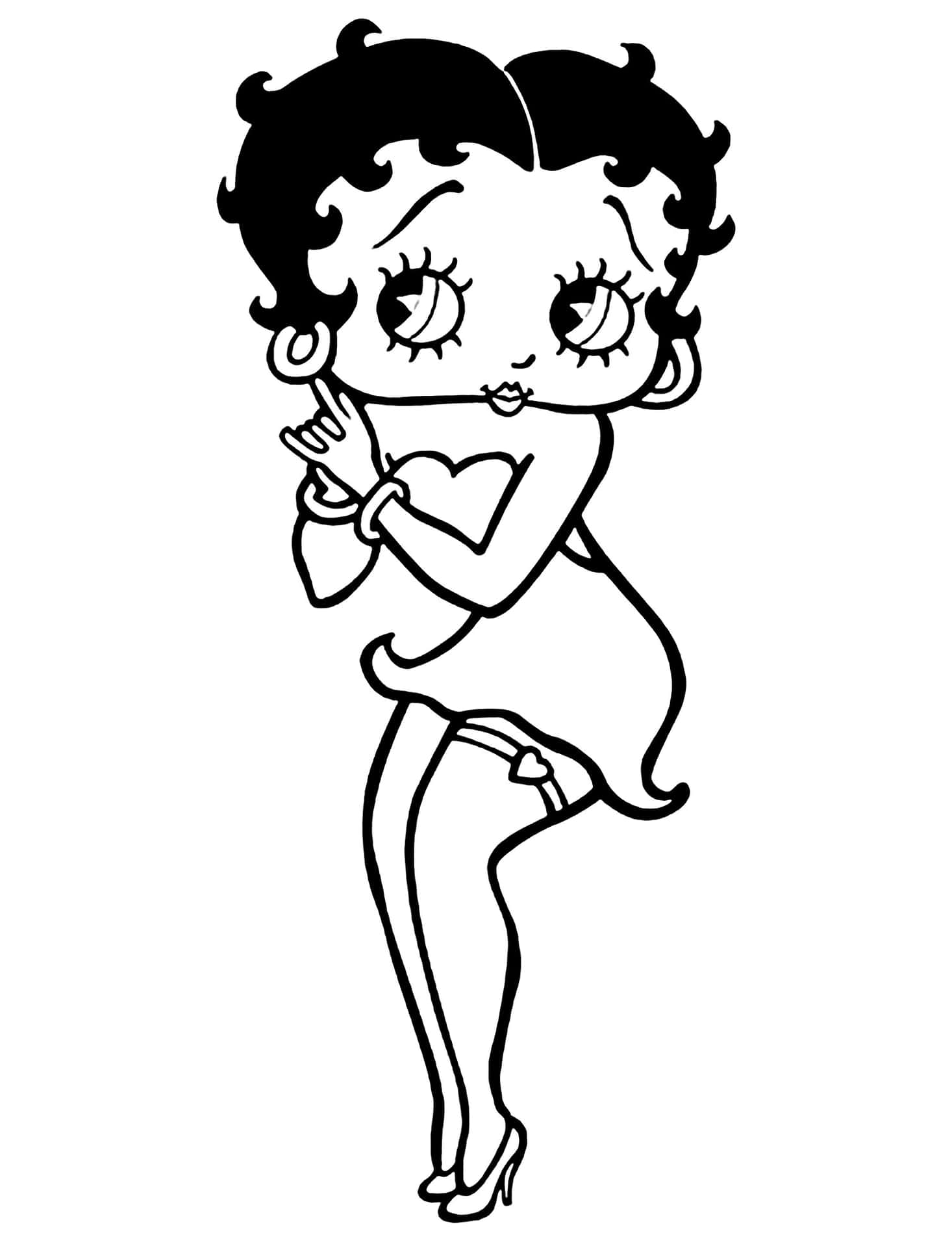 Betty Boop's classic cartoon look