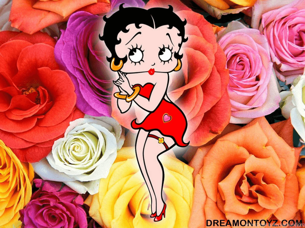 Betty Boop Roses Wallpaper