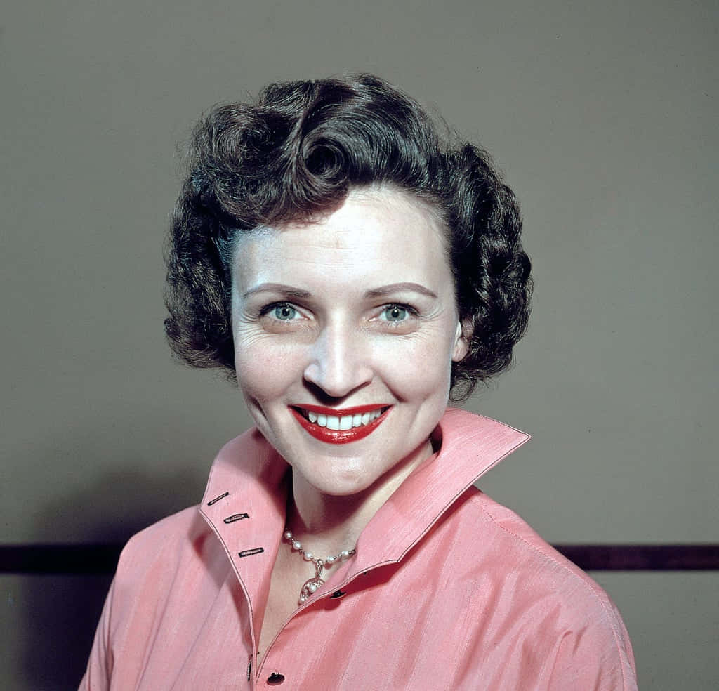 A radiant Betty White smiling