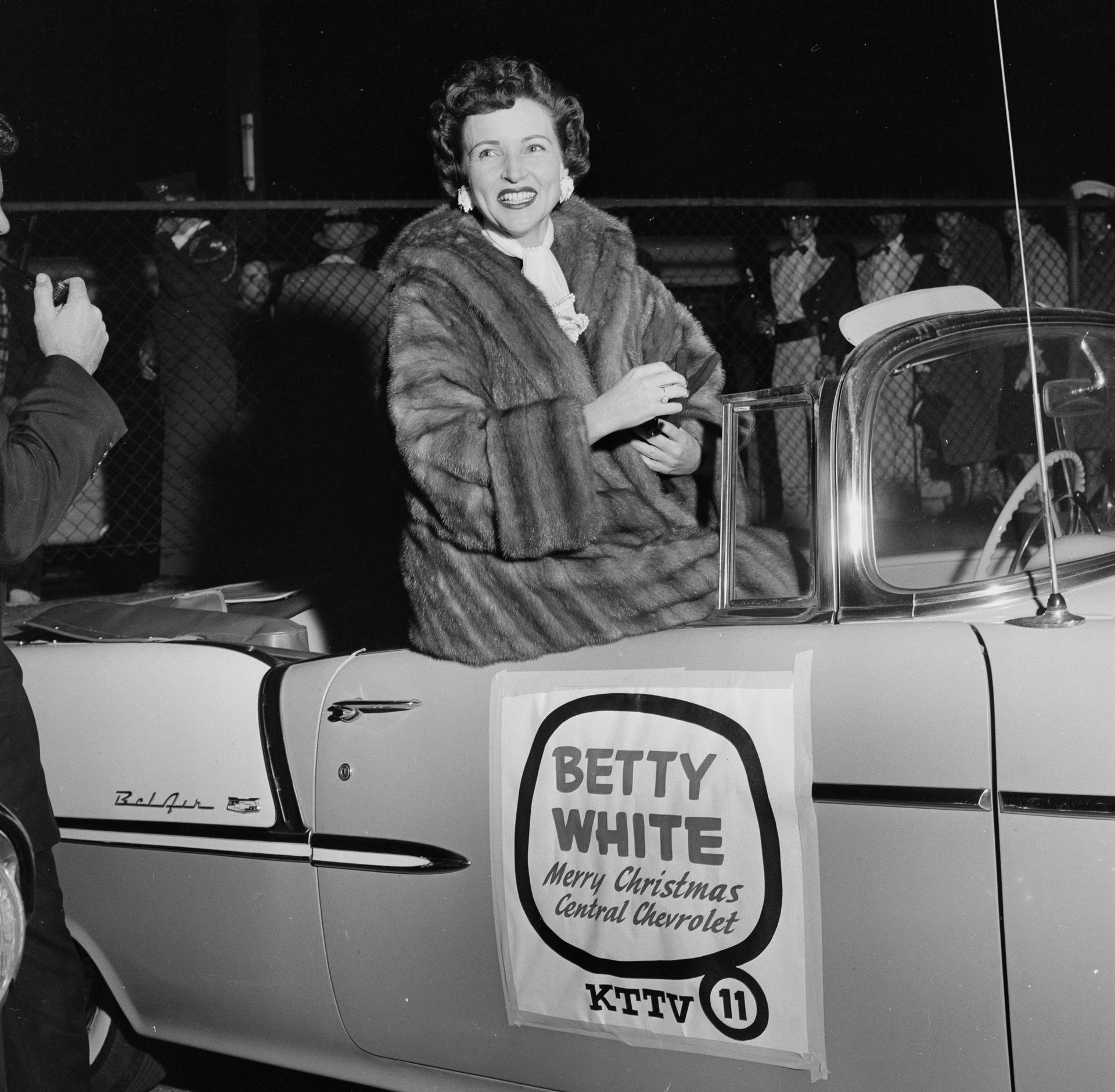 Betty White 1955 Christmas Parade Background