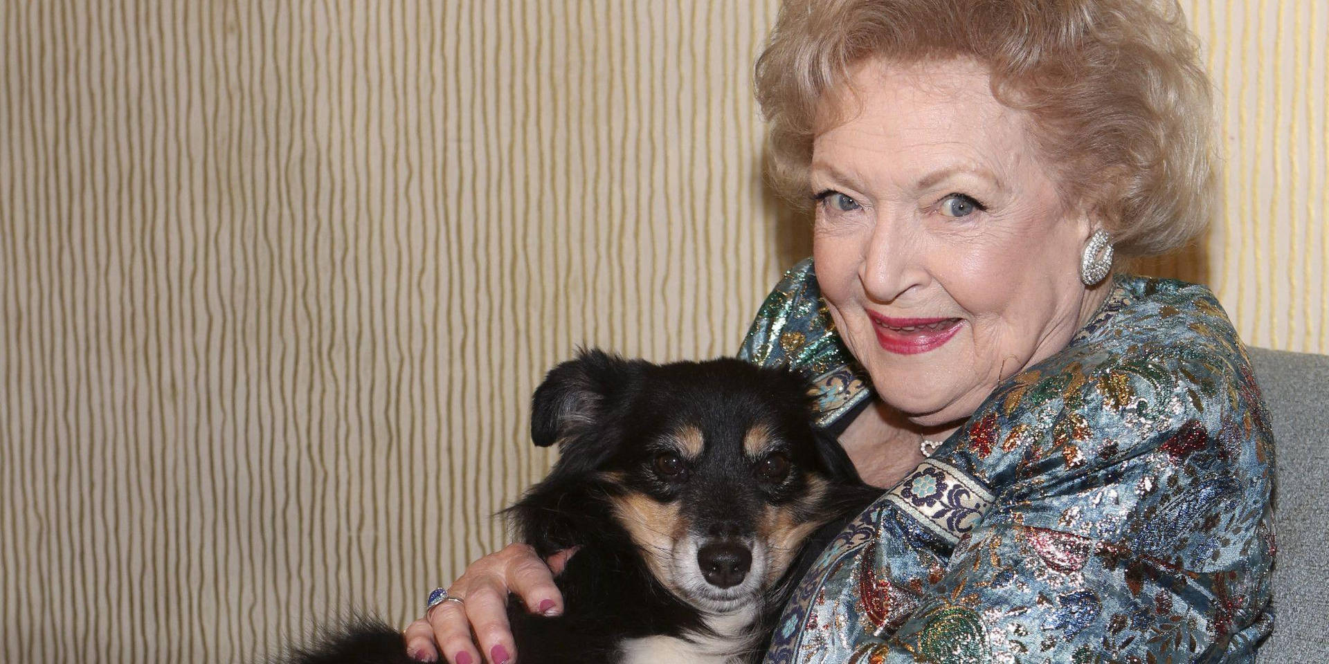 Betty White With Dog Cassidy Background
