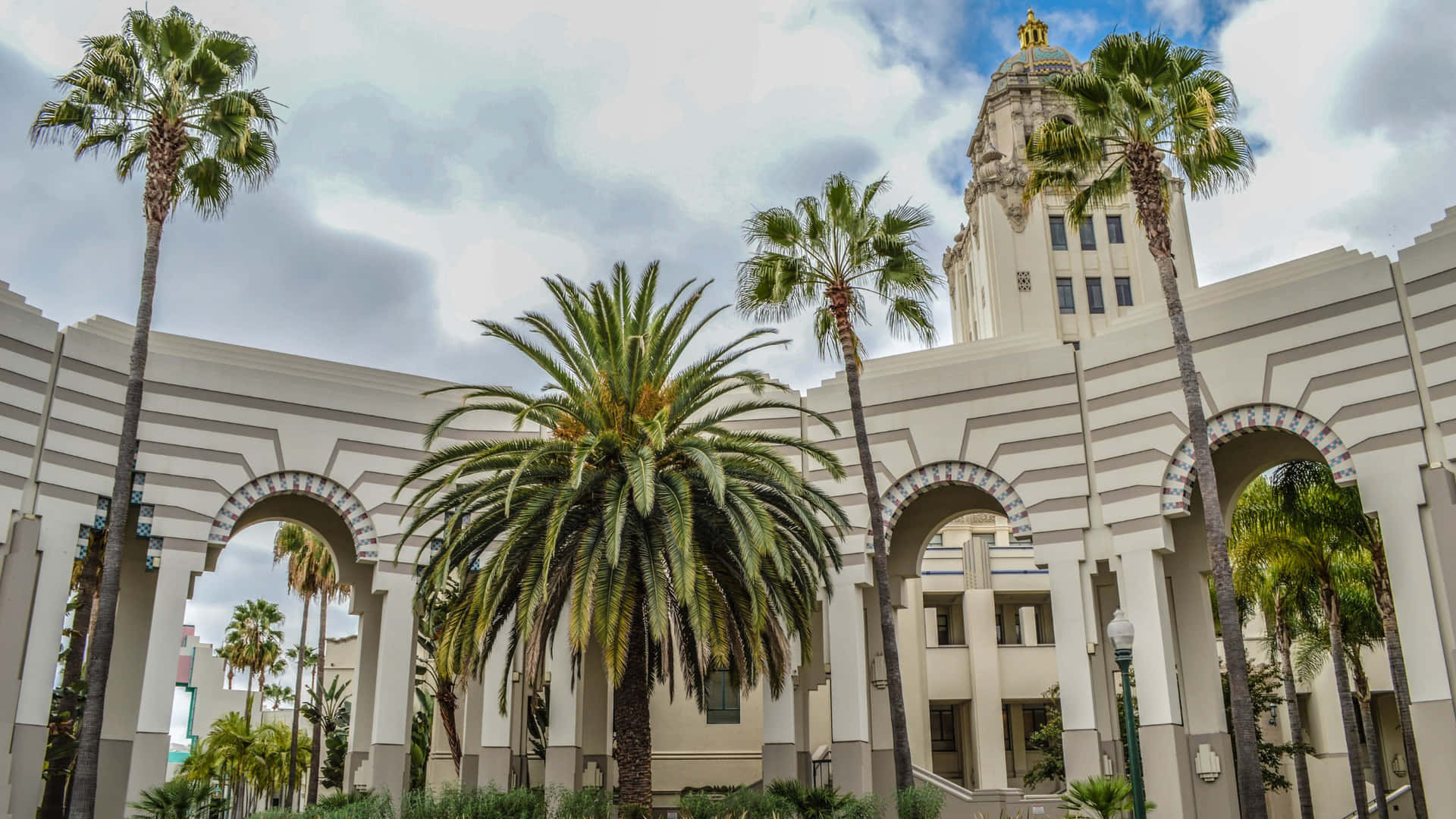 Extérieur De L'hôtel De Ville De Beverly Hills Fond d'écran