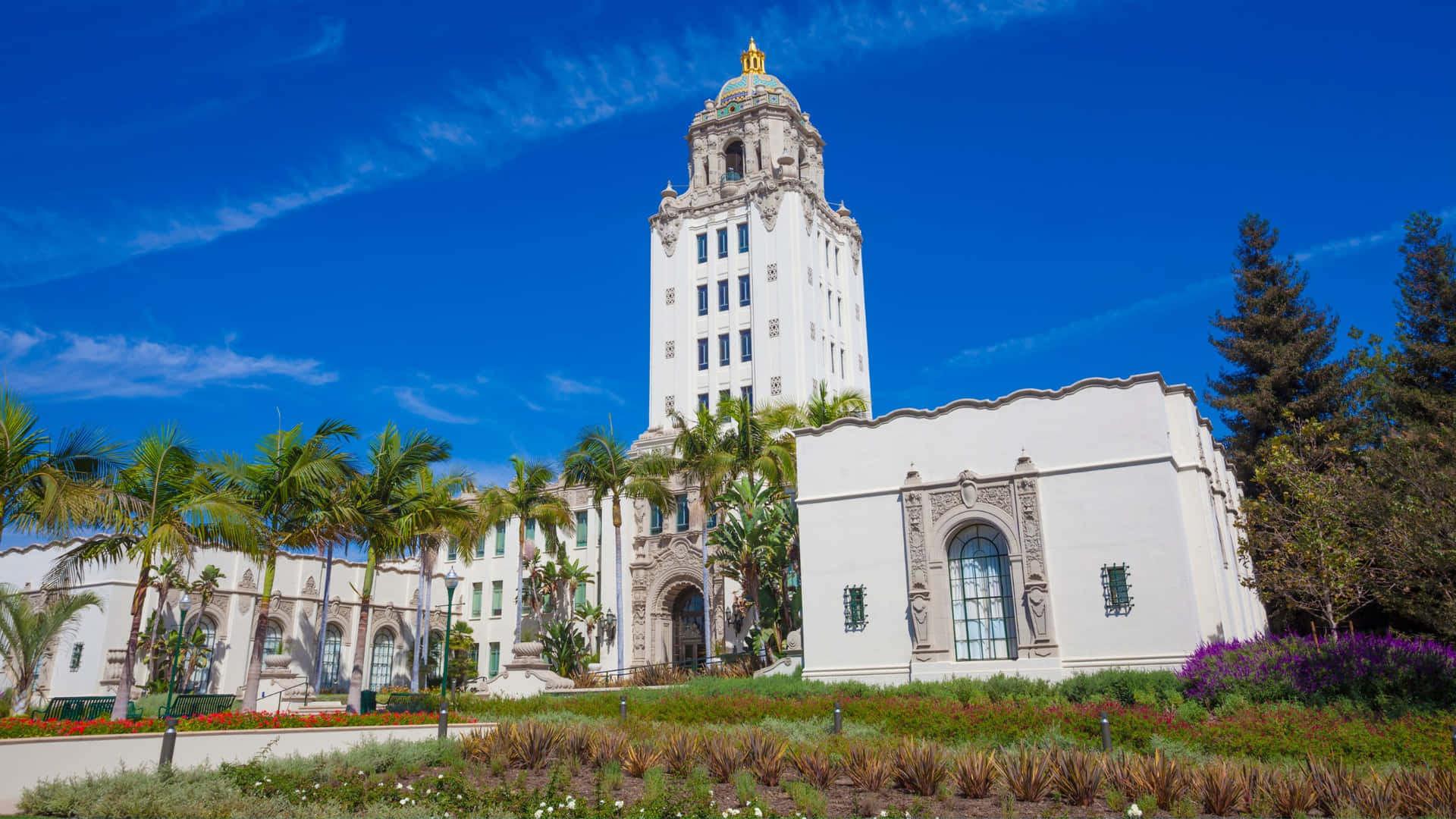 Extérieur De L'hôtel De Ville De Beverly Hills Fond d'écran