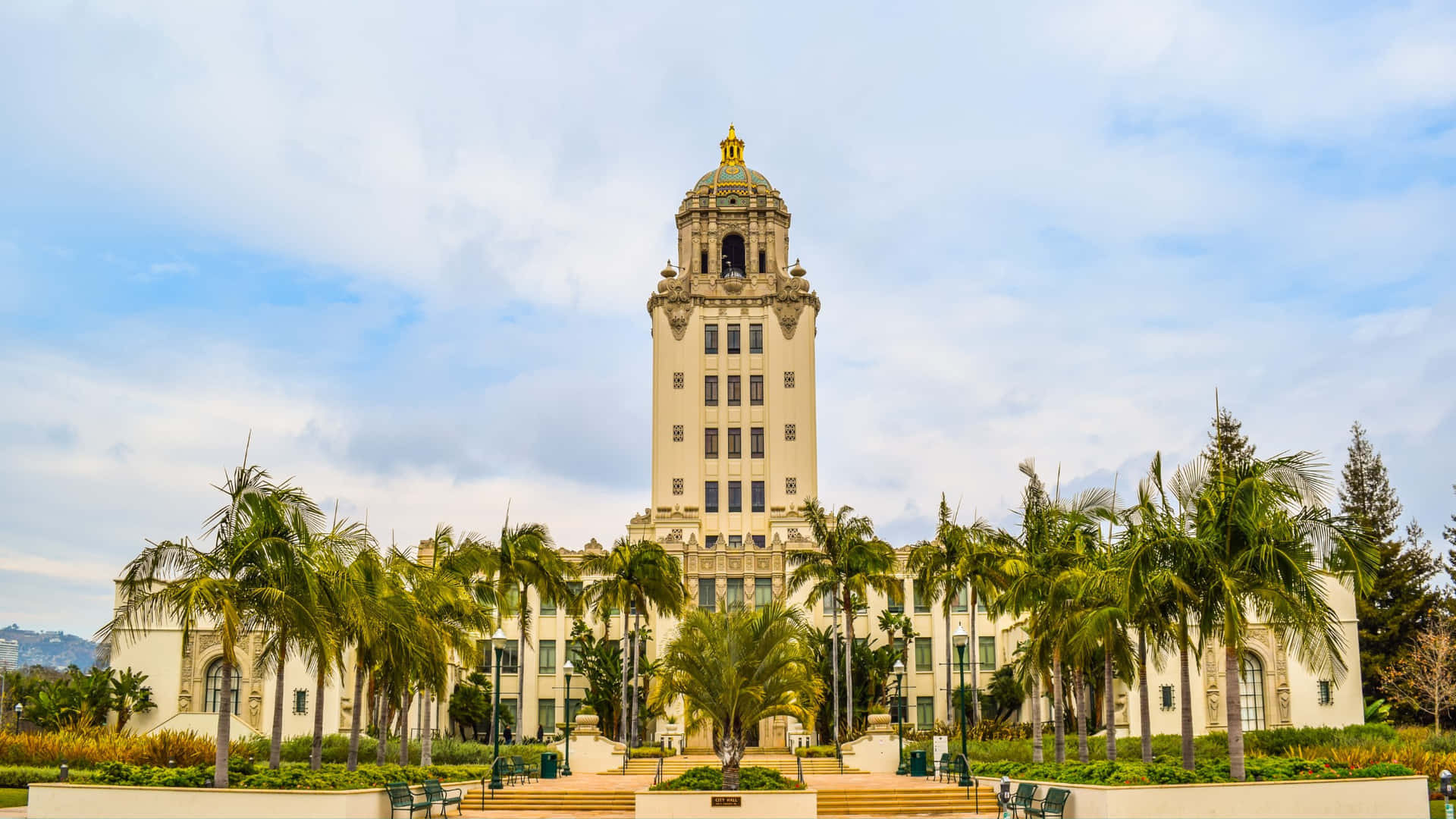 Beverly Hills Stadhuis Exterieur Achtergrond