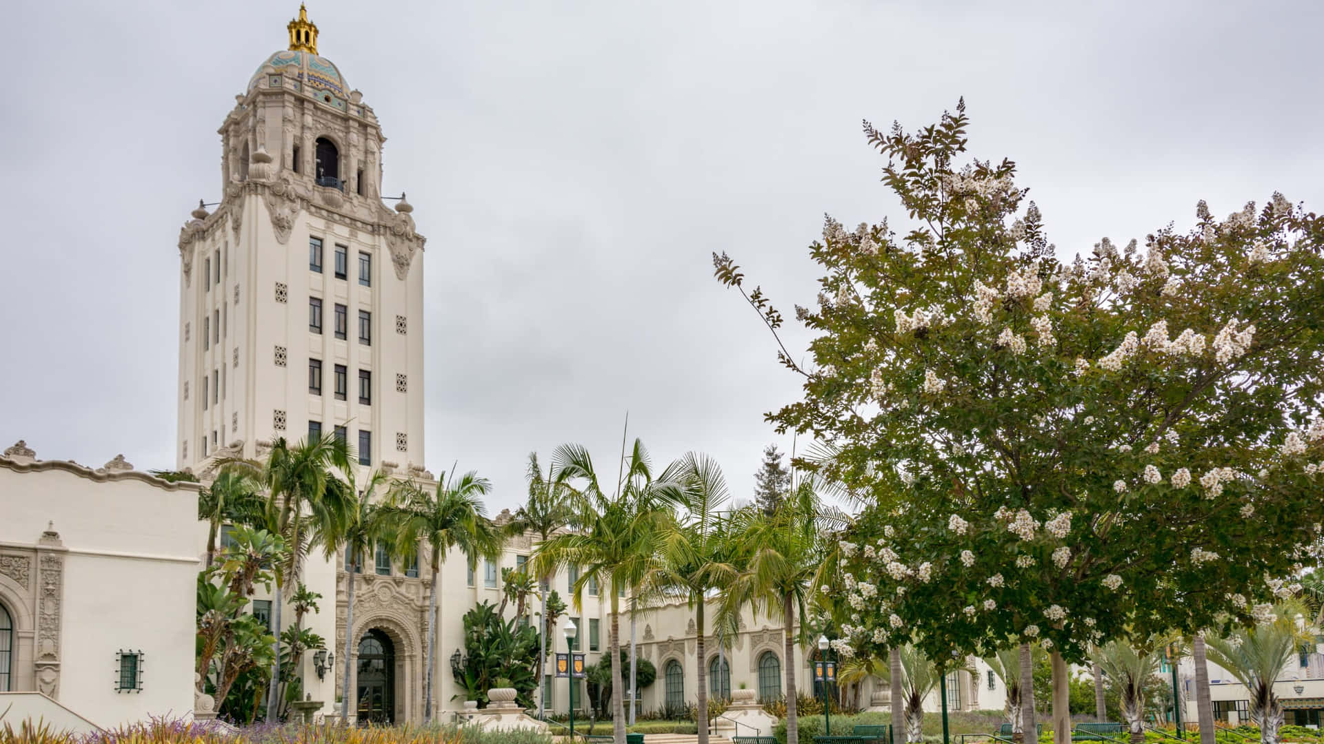 Beverly Hills Stadhuis Exterieur Achtergrond