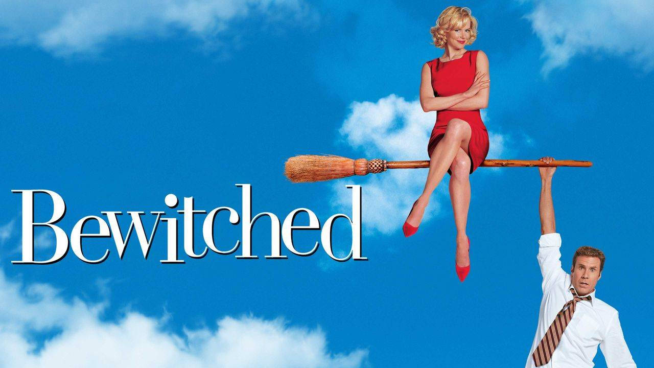 Bewitched Samantha Riding Broomstick Wallpaper