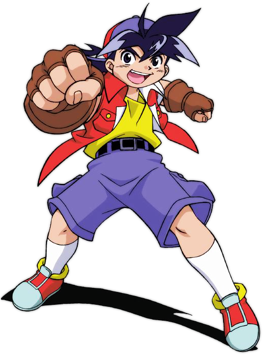 Beyblade Anime Character Jumping PNG