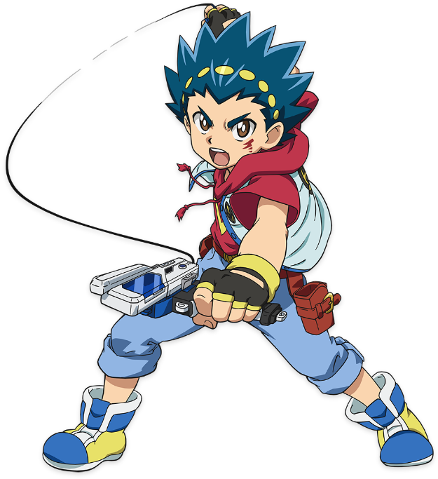 Beyblade Anime Character Launching Top PNG