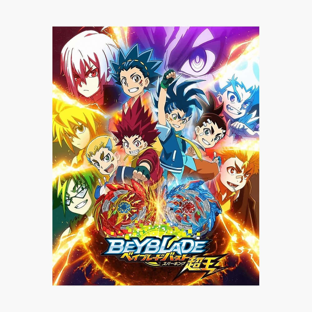 Vitrine Des Personnages De Beyblade Burst Fond d'écran