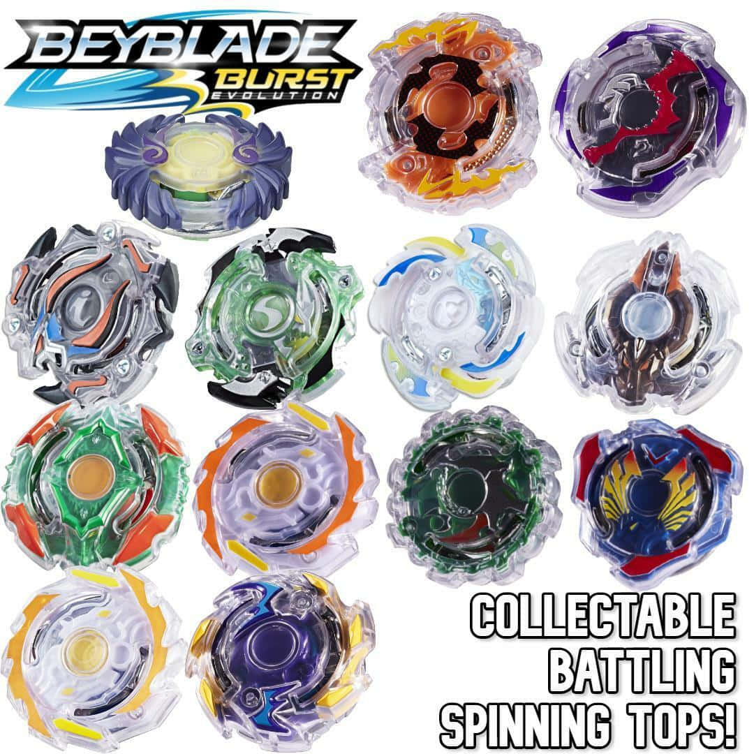 "Wallpaper of a young boy playing with a Beyblade Burst"