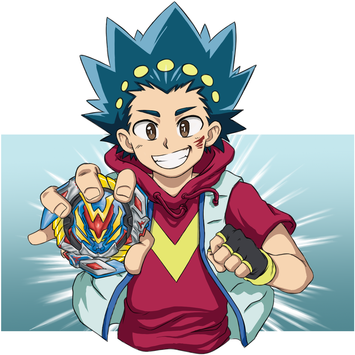 Beyblade Character With Beyblade PNG