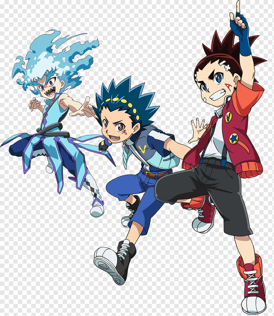 A powerful visual of Tokyo Anime Characters from Beyblade Metal Fusion. Wallpaper