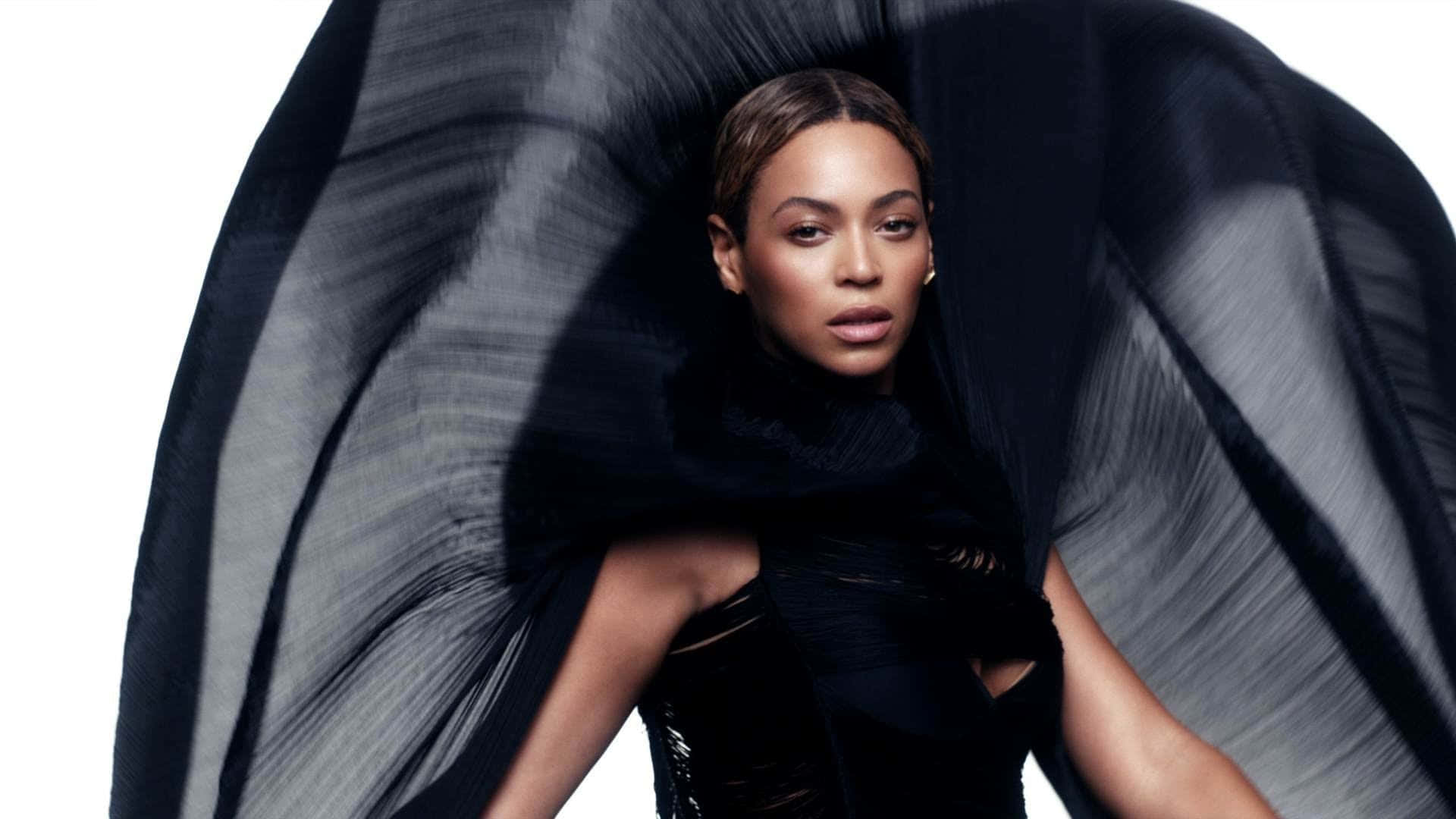 Beyoncéstrålar I Sin Ljusblå Klänning.