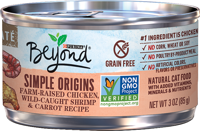 Beyond Grain Free Cat Food Chicken Shrimp Carrot PNG