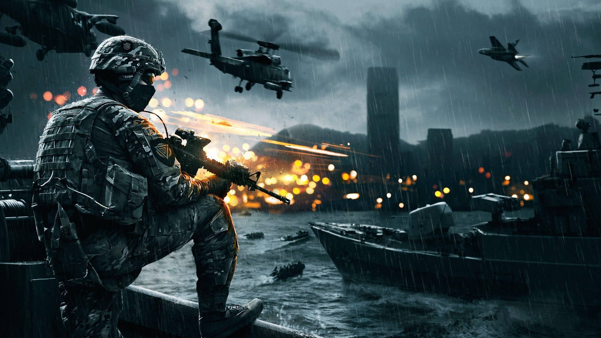 Bf4 Armed Forces On Sea 1440p Gaming Background