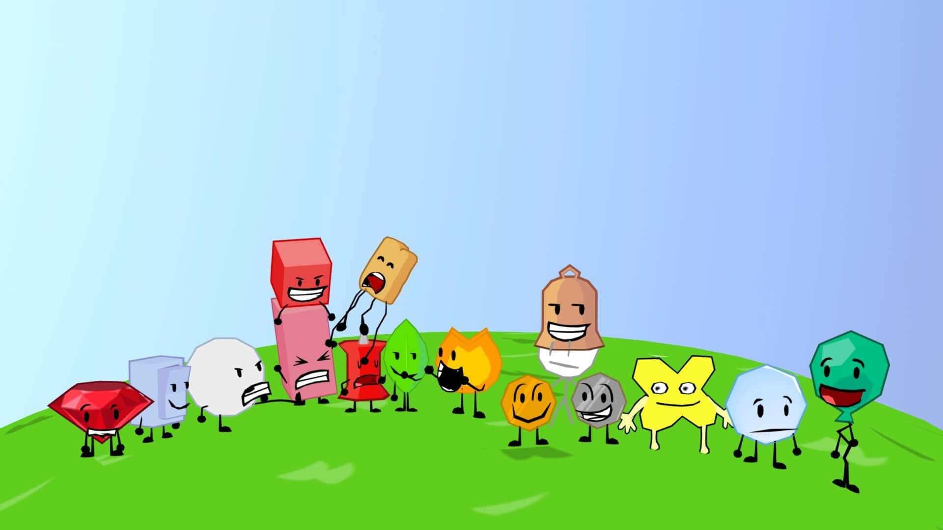 Foto De Grupo De Personajes Bfdi Fondo de pantalla