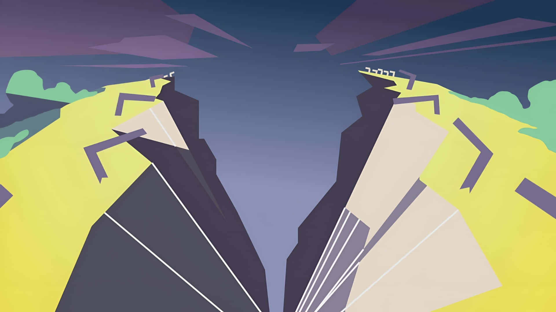 Escena Del Acantilado De Montaña De Bfdi Fondo de pantalla