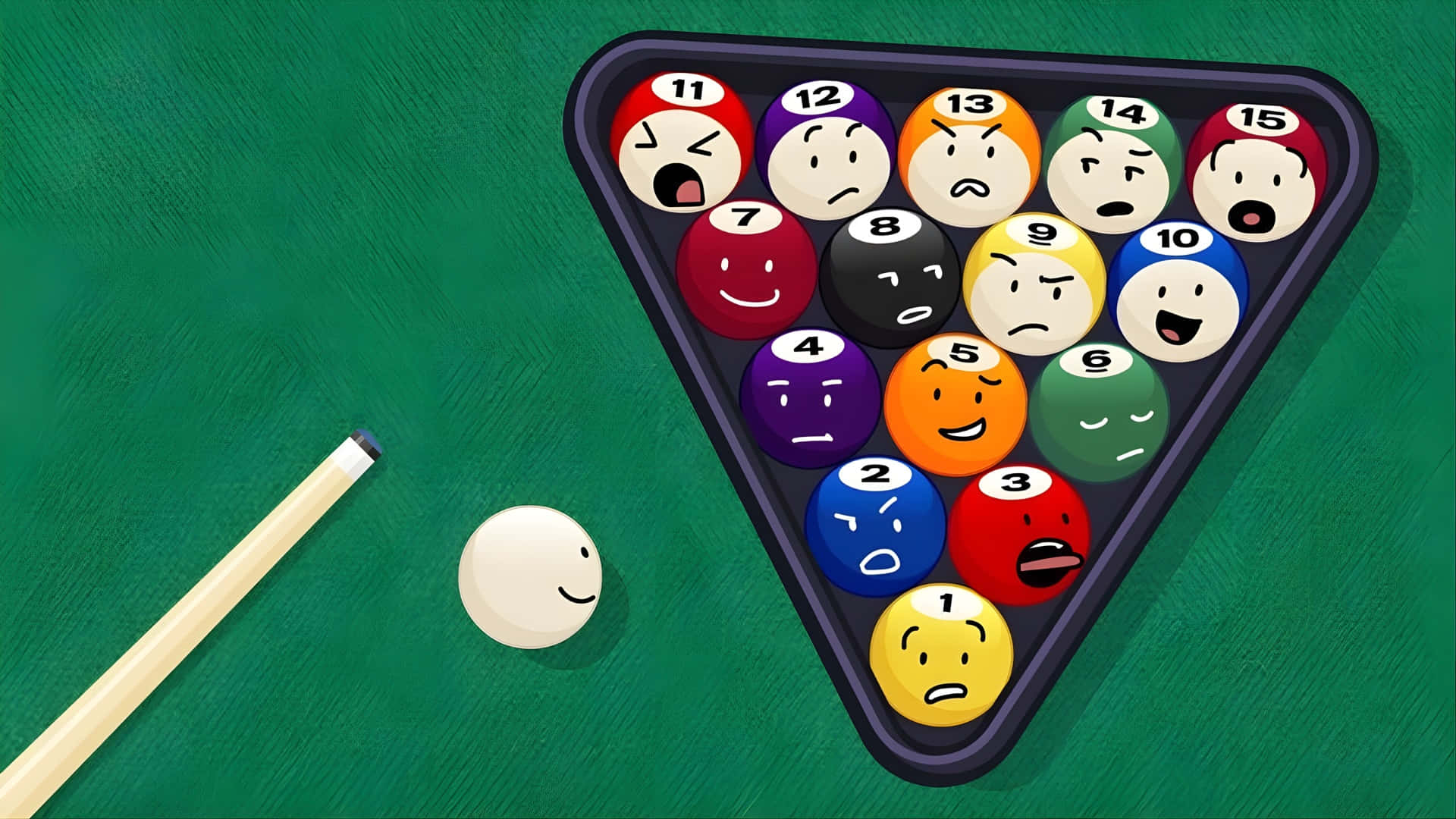 Configuración De Bolas De Billar De Bfdi Fondo de pantalla
