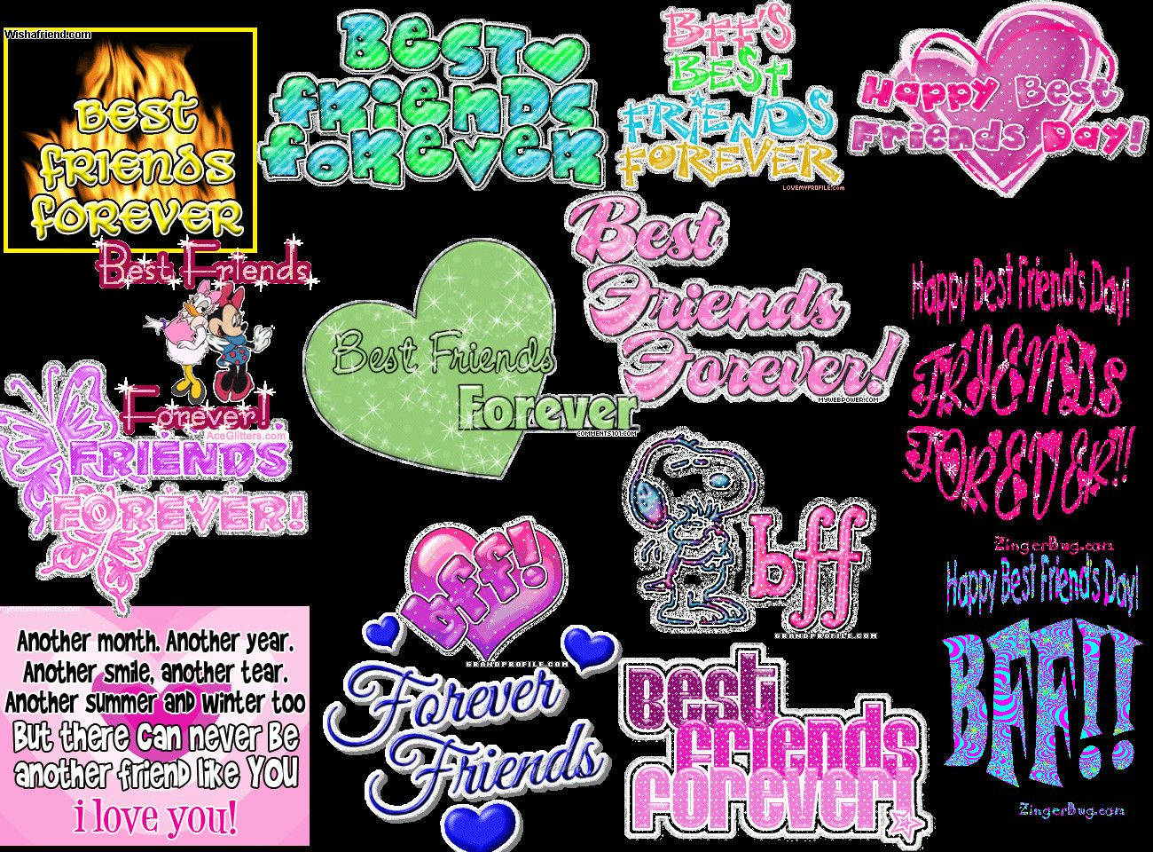 Bff Collage Best Friend Quotes Wallpaper