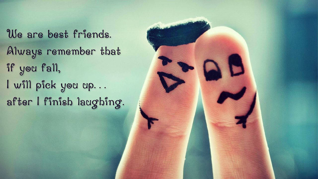 Bff Cute Quote Finger Puppet Wallpaper