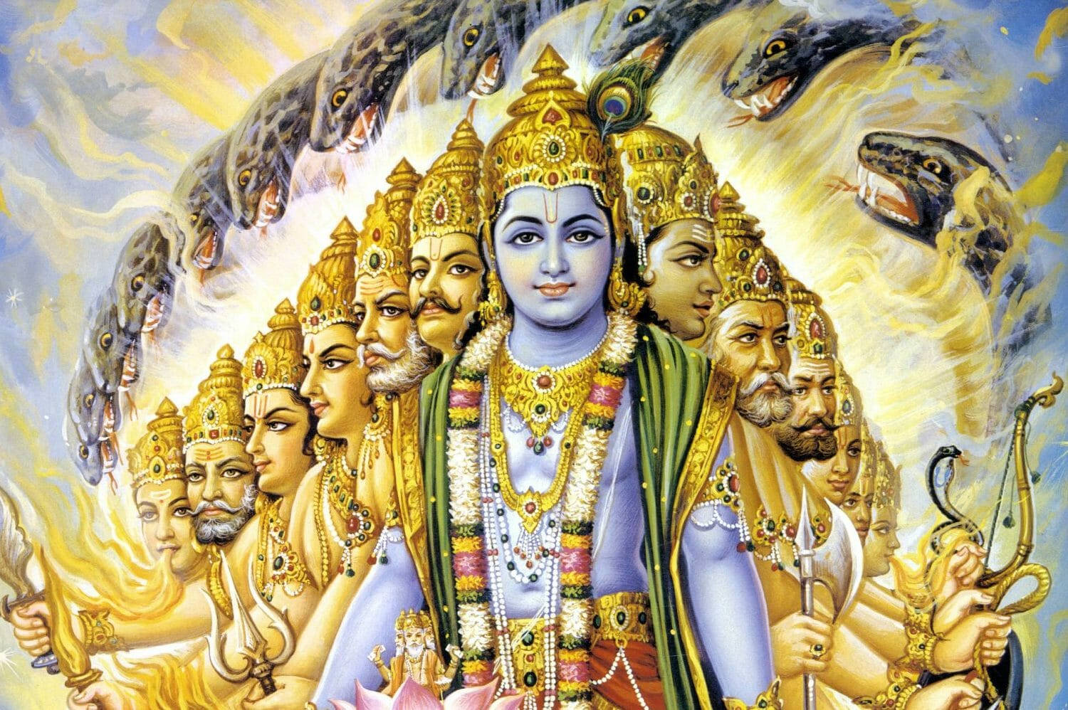 Bhagavadgita: Hinduistische Gottheiten Digital Art Wallpaper