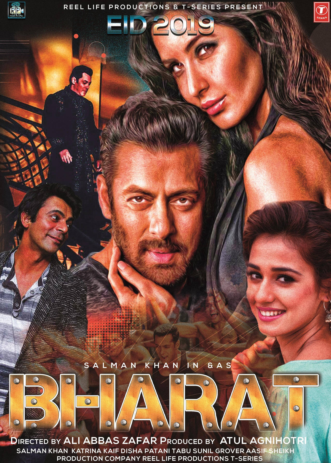 Bharat Action Film Poster Wallpaper